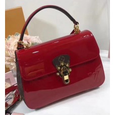 Louis Vuitton Patent Leather Monogram Canvas Cherrywood Bag Red 2018