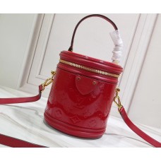 Louis Vuitton Monogram Vernis Leather Canvas Cannes Beauty Case Bucket Bag M53998 Rouge 2019