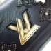 Louis Vuitton Epi Leather and Studded Twist MM Bag M53762 Black 2019