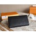 Louis Vuitton Iris Wallet in Mahina Leather M60143 Black