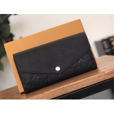 Louis Vuitton Sarah Monogram Empreinte Leather Wallet M61181 Black