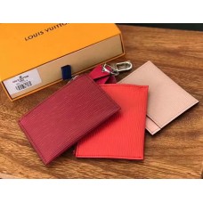 Louis Vuitton Trio Epi Leather Wallet M62254 Pink/Red/Burgundy