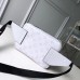 louis vuitton Outdoor Bumbag white in taiga leather M30247