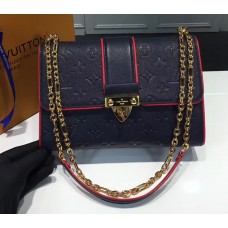 Louis Vuitton Monogram Empreinte Saint Sulpice PM Shoulder Bag M43392 Marine Rouge 2017