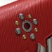 Louis Vuitton Epi Denim Leather With Hand-beaded Motifs Shoulder Bag M54217 Red 2017