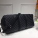 Louis Vuitton Damier Graphite Canvas With Iconic Label Kepall 45 Bandoulière N41057 2017