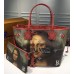 Louis Vuitton Canvas Calf Leather Masters Collections Neverfull MM Handbag Poppy 2017