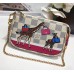 Louis Vuitton Damier Azur Canvas Animal Print Mini Pochette Bag N58010 2017