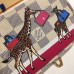 Louis Vuitton Damier Azur Canvas Animal Print Mini Pochette Bag N58010 2017