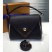 Louis Vuitton Grained Calfskin Double V Handbag M54439 Noir 2017