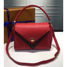 Louis Vuitton Grained Calfskin Double V Handbag M54624 Rubis 2017