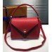 Louis Vuitton Grained Calfskin Double V Handbag M54624 Rubis 2017