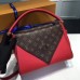 Louis Vuitton Grained Calfskin Double V Handbag M54624 Rubis 2017