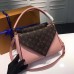 Louis Vuitton Grained Calfskin Double V Handbag M54440 Rose Poudre 2017