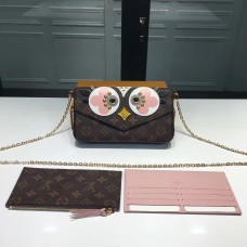 Louis Vuitton Bird Pochette Felicie Chain Wallet Bag M62415 Pink 2017(KD-722402)