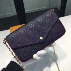 Louis Vuitton pochette felicie monogram empreinte M64099 Marine Rouge(KD-741902)