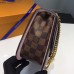 Louis Vuitton Damier Ebene Canvas With Stripe Taurillon Leather Wight Bag N64418 Magnolia 2017