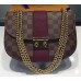 Louis Vuitton Damier Ebene Canvas With Stripe Taurillon Leather Wight Bag N64418 Burgundy 2017