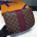 Louis Vuitton Damier Ebene Canvas With Stripe Taurillon Leather Wight Bag N64418 Burgundy 2017