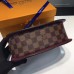 Louis Vuitton Damier Ebene Canvas With Stripe Taurillon Leather Wight Bag N64418 Burgundy 2017