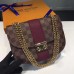 Louis Vuitton Damier Ebene Canvas With Stripe Taurillon Leather Wight Bag N64418 Burgundy 2017