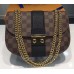 Louis Vuitton Damier Ebene Canvas With Stripe Taurillon Leather Wight Bag N64418 Black 2017