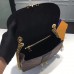 Louis Vuitton Damier Ebene Canvas With Stripe Taurillon Leather Wight Bag N64418 Black 2017