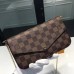 Louis Vuitton Damier Ebene Canvas Pochette Felicie Chain Wallet M63032 Bag