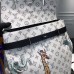 Louis Vuitton Original Leather Animal Print Steamer Backpack M43296 White 2017