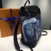 Louis Vuitton Original Leather Animal Print Steamer Backpack M43296 Black 2017