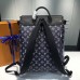 Louis Vuitton Original Leather Animal Print Steamer Backpack M43296 Black 2017