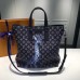 Louis Vuitton Original Leather Giraffe Print Tote NS Monogram Men’s Bag M54127 Black 2017