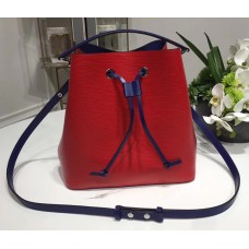 Louis Vuitton Lockme Epi Bucket Bag M54680 Redl/Blue 2017