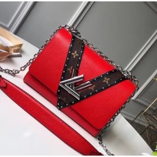 Louis Vuitton Epi Monogram Canvas Chevron Stud Twist MM Bag Red 2018