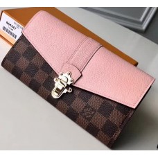 Louis Vuitton Damier Canvas Clapton Wallet N64447 Pink 2018