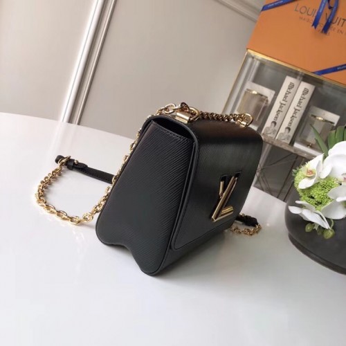 Louis Vuitton EPI Twist MM Bag M54804 Black/Gold 2018