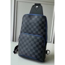 Louis Vuitton Men's Damier Graphite Canvas Avenue Sling Bag N40008 Blue 2018