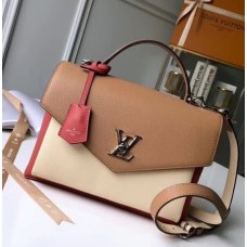 Louis Vuitton Mylockme Top Handbag Mylockme M53506 Brown/Pink 2018