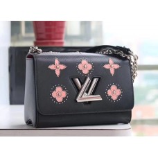 Louis Vuitton Twist MM Shoulder Bag in Epi Leather M52134 Black 2018