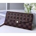 Louis Vuitton Sarah Wallet Damier Ebene Canvas N60123