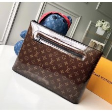 Louis Vuitton Men’s Pochette Cosmos Clutch M63271 Monogram Glaze Canvas 2018