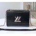 Louis Vuitton Twist MM Bag in Embossed Leather M50280 Black 2018