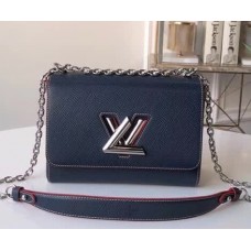 Louis Vuitton Twist MM Bag in Epi Leather M50280 Dark Blue 2018