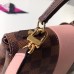 Louis Vuitton Bond Street BB Handbag N41071 Damier Ebene Canvas/Pink 2018