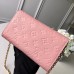 Louis Vuitton Chain Wallet in Monogram Empreinte Leather M63399 Pink 2018