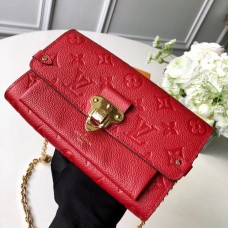 Louis Vuitton Chain Wallet in Monogram Empreinte Leather M63398 Red 2018