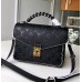 Louis Vuitton Pochette Metis Messenger Top Handle Bag M43942 Black Monogram Empreinte Leather 2018