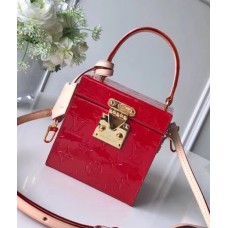 Louis Vuitton Bleecker Box Top Handle Bag in Monogram Vernis Leather M52464 Red 2018