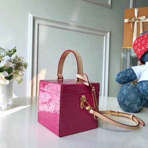 LOUIS VUITTON LOUIS VUITTON Bleecker box bag M52516 Vernis leather Rose  ballerina Used LV M52516