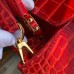Louis Vuitton Capucines BB Top Handle in Crocodilien Leather N93992 Red 2018